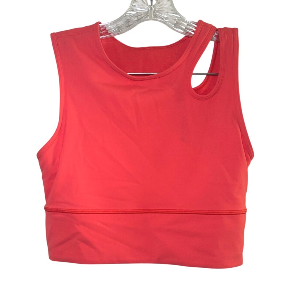 Lululemon Mastered Motion Cropped Tank in Thermal Red Women's 6 gym workout yoga